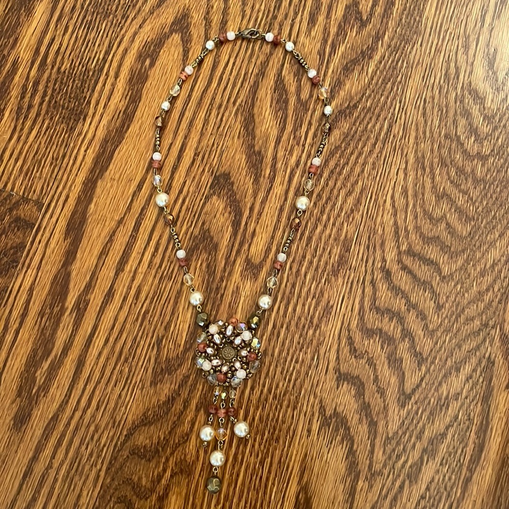 Beaded Statement Necklace Pendant